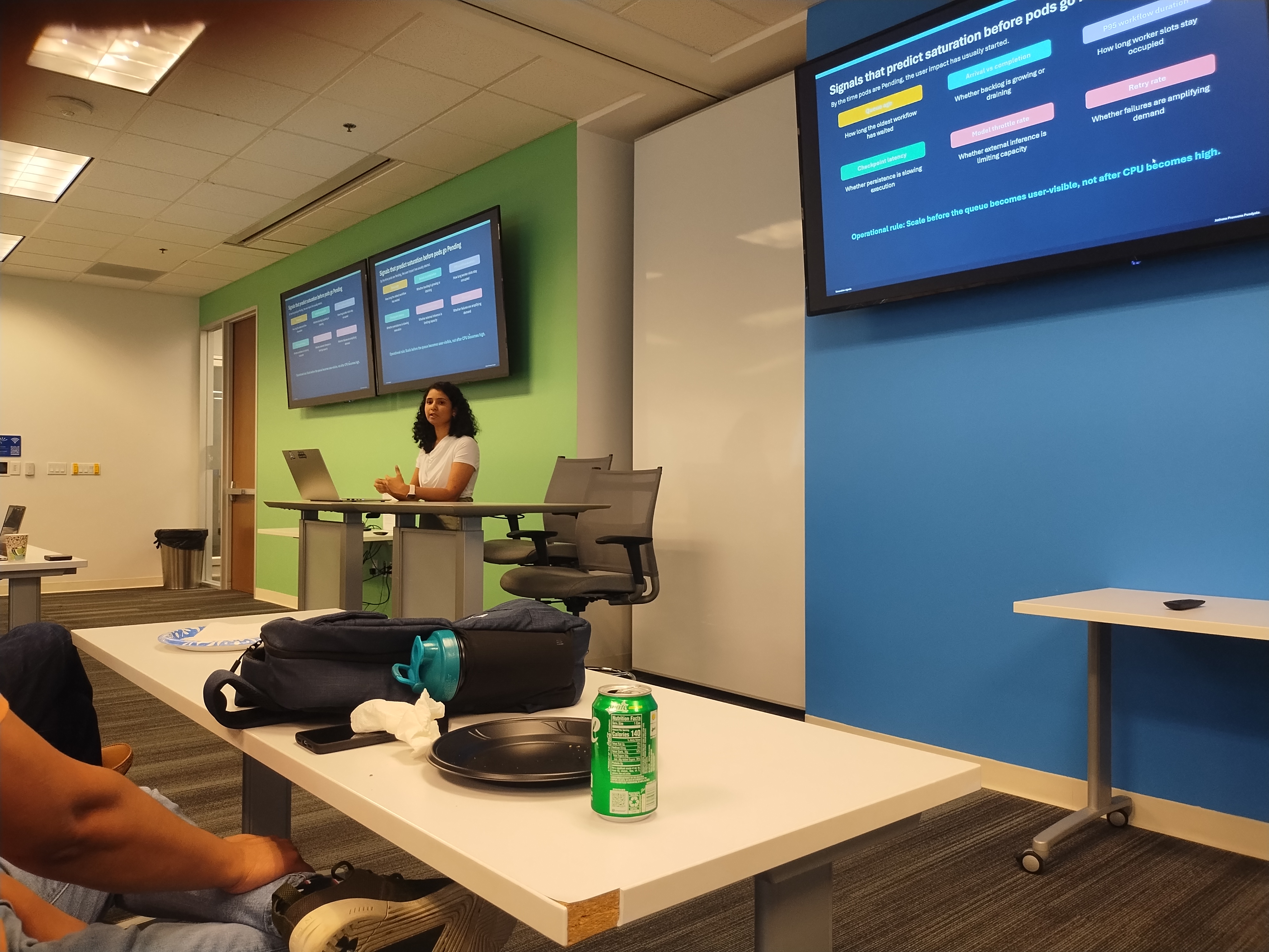 Jothsna Praveena Pendyala presenting at the Kubernetes and Cloud Native North Dallas meetup, July 2026